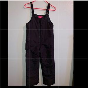 Girls Black London Fog Snow Bibs/Snowboard Bibs